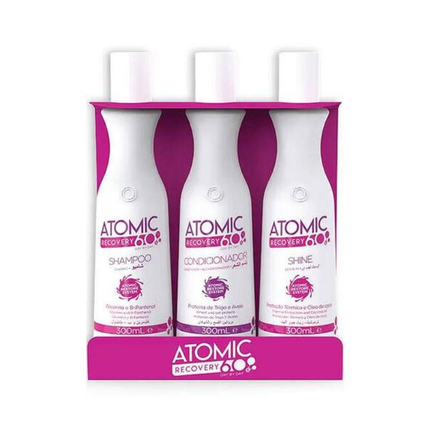 BEOX Atomic 60 sec KIT - zestaw regeneracyjny do włosów osłabionych 3 x 300 ml