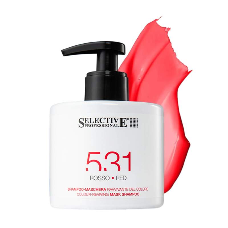 SELECTIVE 531 - szampon - maska - kolor - rosso  czerwień 275 ml