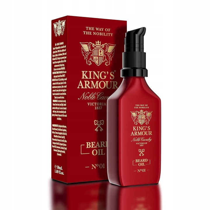 king-s-armour-beard-oil-noble-olejek-do-brody.jpg King's Armour Beard Oil Noble - olejek do brody / 50ml - obrazek 1