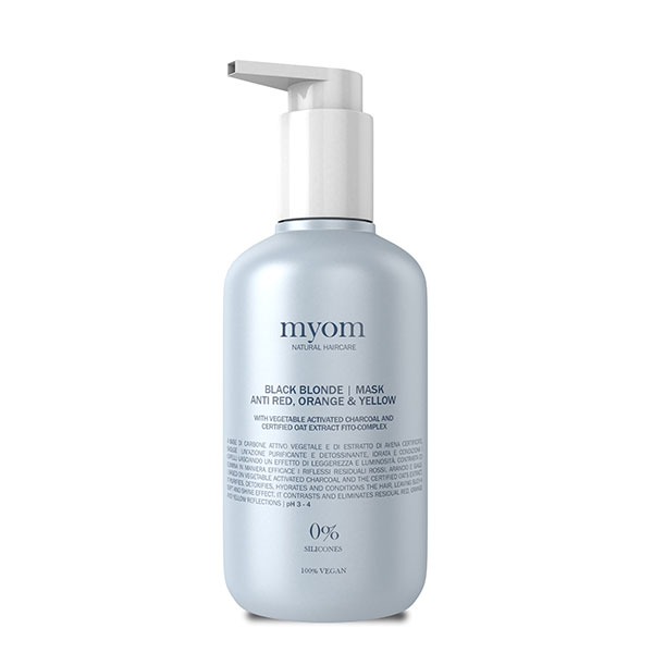 myom-black-blonde-mask-czarna-maska-tonujaca-do.jpg Myom Black Blonde Mask - czarna maska tonująca do włosów blond / 250ml - obrazek 1