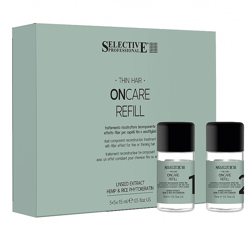 oncare-refill-volumizing-treatment-kuracja-ampul.jpg ONCARE Refill Volumizing Treatment - kuracja ampułki wypełniająco odbudowujące / 5+5 x 15ml - obrazek 1