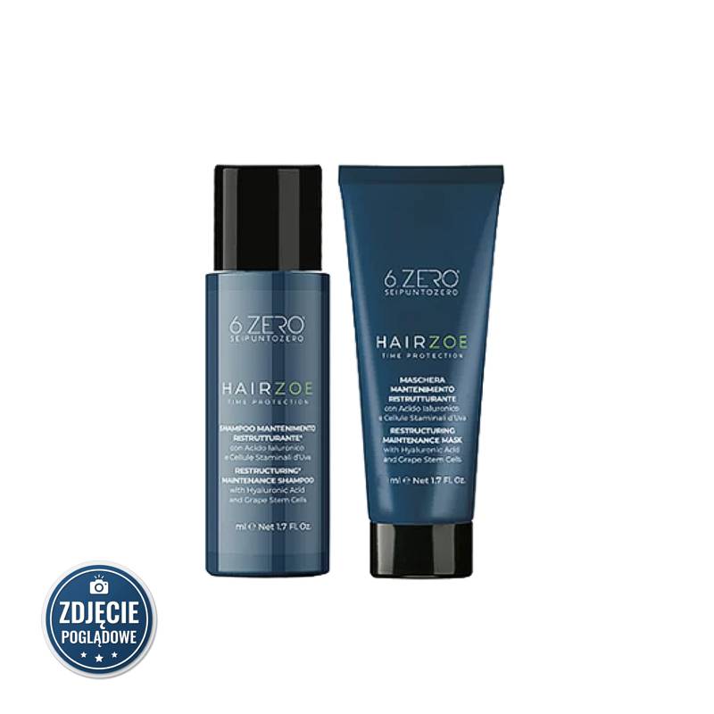 6.ZERO HairZoe Restrucruring Shampoo + Maschera /2x15ml
