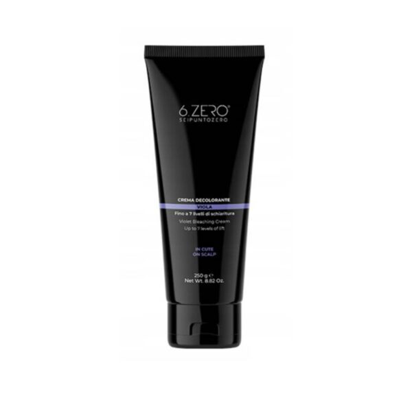 Tube of 6 ZERO violet bleaching cream with a purple band, standing upright on a white background.