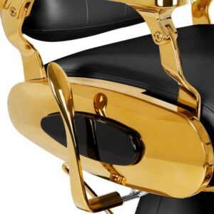 Fotel barberski Gabbiano Francesco Gold czarny