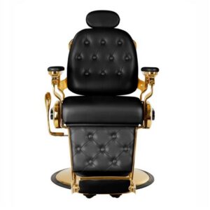 Fotel barberski Gabbiano Francesco Gold czarny