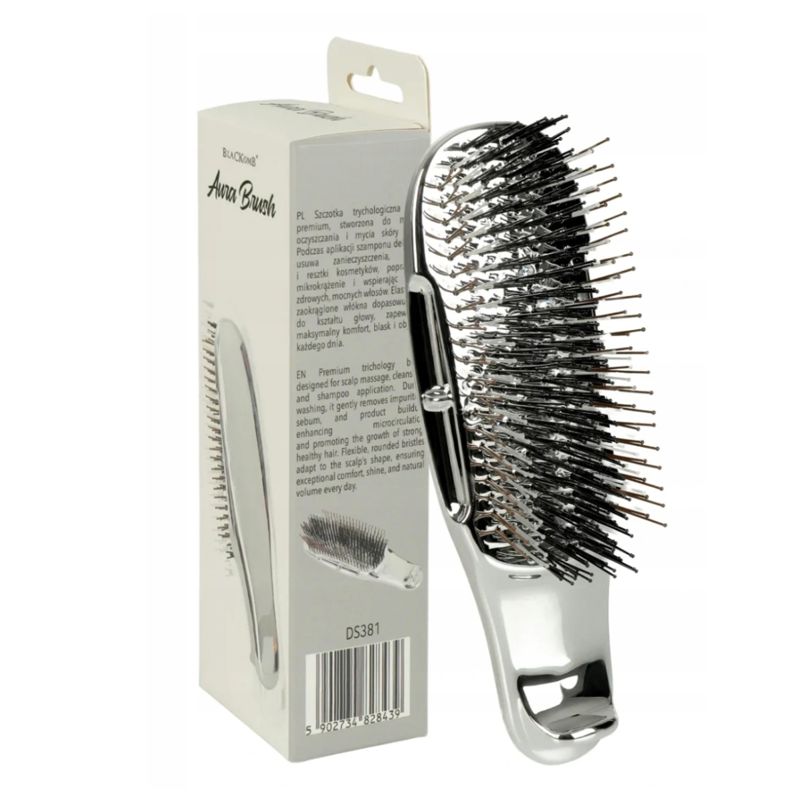 BlaCKomb Aura Brush Silver szczotka