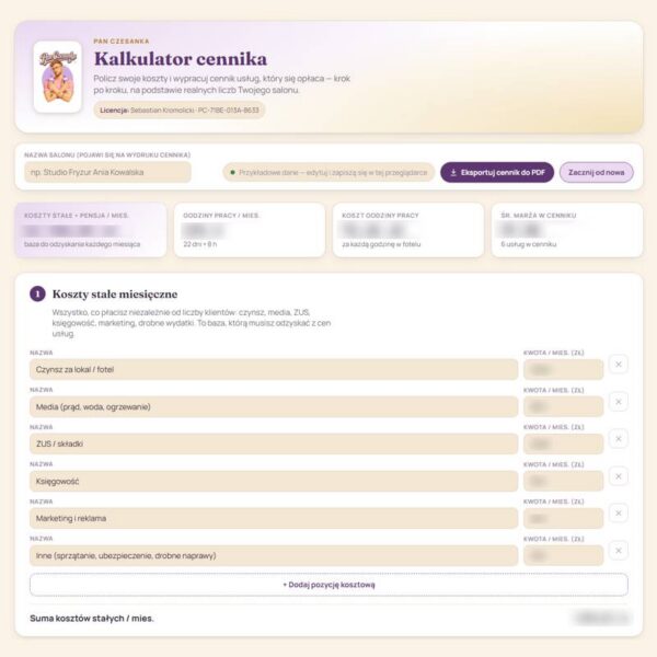 Kalkulator Cennika