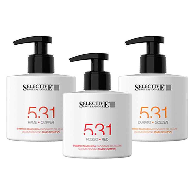 SELECTIVE 531 szampon - maska - kolor - kasztan / castano / 275ml