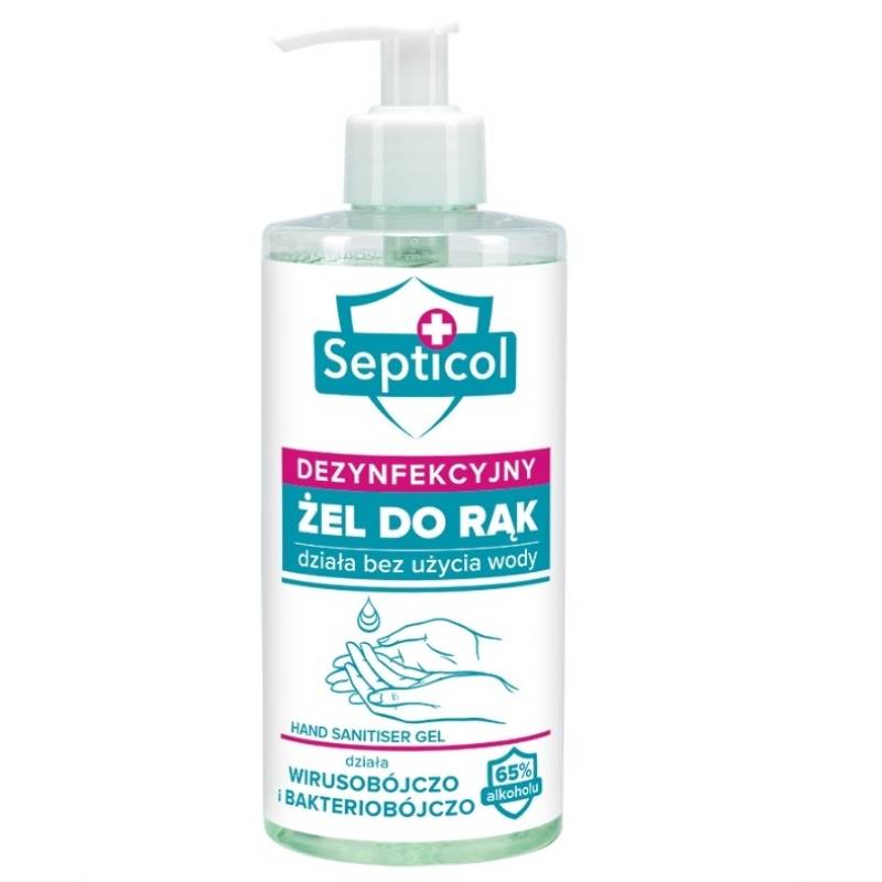 SEPTICOL Żel antybakteryjny do rąk – wirusobójczy / bakteriobójczy /250ml — Zdjęcie produktu 01
