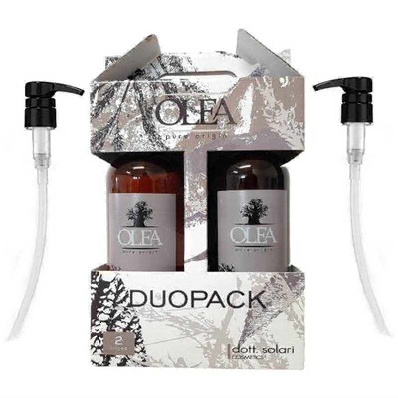 OLEA Baobab Oil Duo Pack – zestaw szampon + maska baobab + pompki / 1l — Zdjęcie produktu 01
