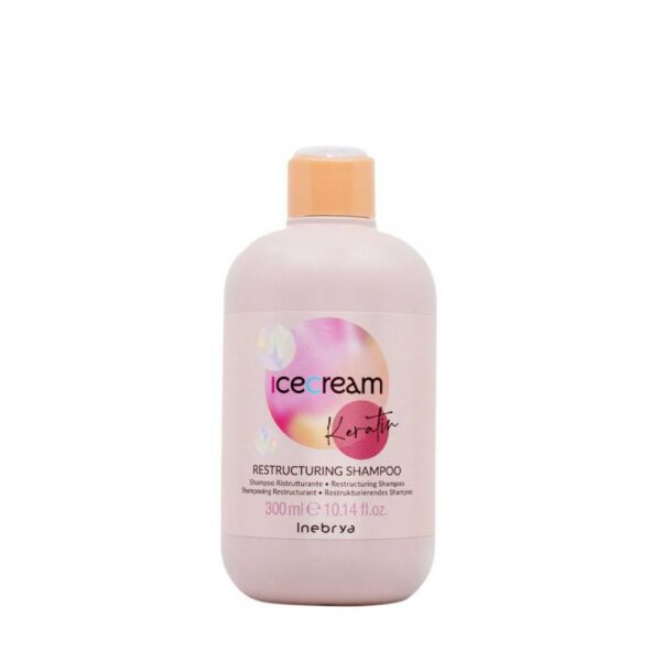 INEBRYA Ice Cream Keratin Shampoo – odbudowujący szampon z keratyną /300ml — Zdjęcie produktu 01