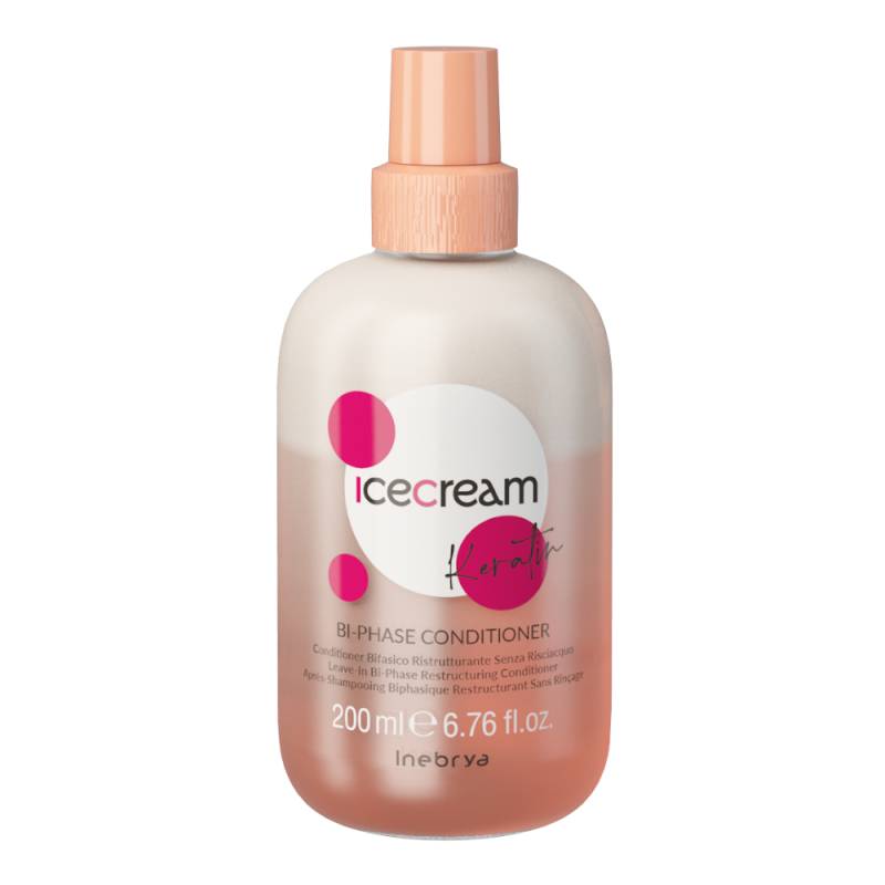 INEBRYA Ice Cream Keratin Bi-phase Conditioner – dwufazowa odżywka z keratyną / 200ml — Zdjęcie produktu 01