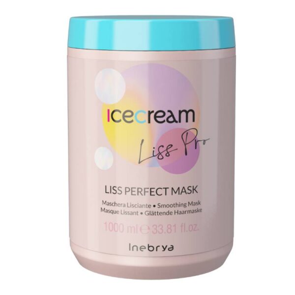 INEBRYA Ice Cream Liss Perfect Mask – maska wygładzająca / 1000ml — Zdjęcie produktu 01