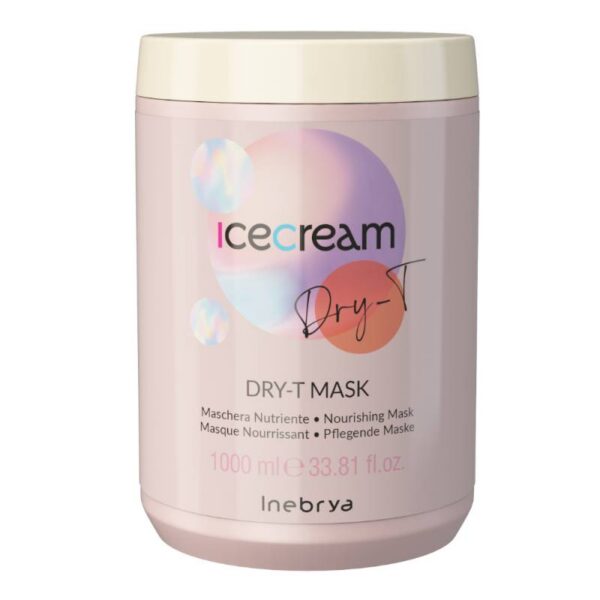 INEBRYA Ice Cream Dry-T Mask – maska intensywnie nawilżająca / 1000ml — Zdjęcie produktu 01