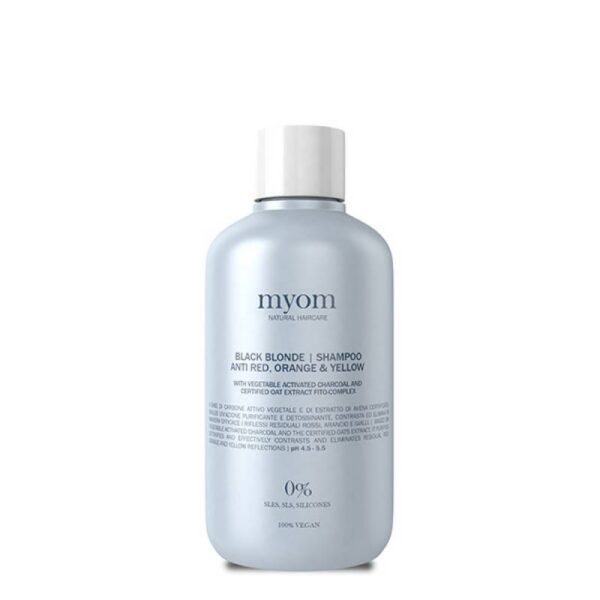 MYOM Black Blonde Shampoo – czarny szampon tonujący do włosów blond / 250ml — Zdjęcie produktu 01