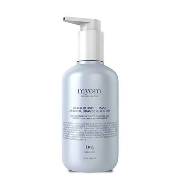 Myom Black Blonde Mask – czarna maska tonująca do włosów blond / 250ml — Zdjęcie produktu 01