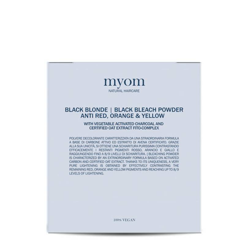 MYOM Black Blonde Bleach Powder – czarny rozjaśniacz do 9 tonów / 500gr — Zdjęcie produktu 01