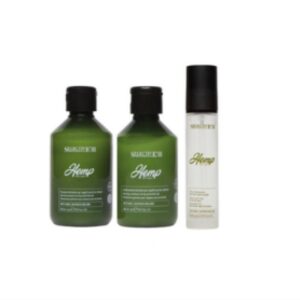 HEMP 100% Vegan Launch KIT - szampon + odżywka + elixir - zestaw nawilżający z olejem z nasion konopii / 250ml + 200ml + 50ml