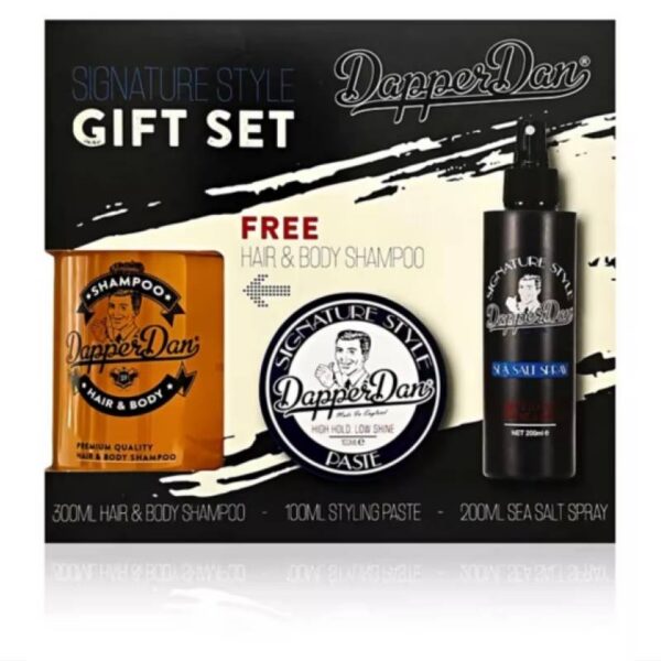 DAPPER DAN Signature Style Zestaw /300ml+100ml+200ml Szampon/Paste/Sea Salt — Zdjęcie produktu 01