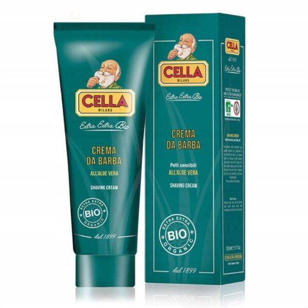 Cella Shaving Cream Aloe Vera BIO krem do golenia /150ml — Zdjęcie produktu 01