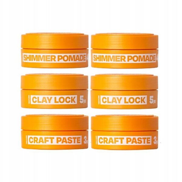 NOW KIT Clay Lock+Shimmer Pomade+Craft Paste /6x90ml — Zdjęcie produktu 01