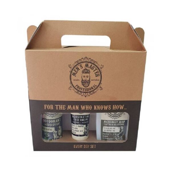 MEN’S MASTER Zestaw Face Cream+Hair & Body Soap+Deodorant — Zdjęcie produktu 01
