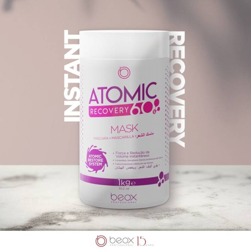 BEOX Atomic Mask – 60 sek. maska intensywnie odbudowująca / 1000ml — Zdjęcie produktu 01